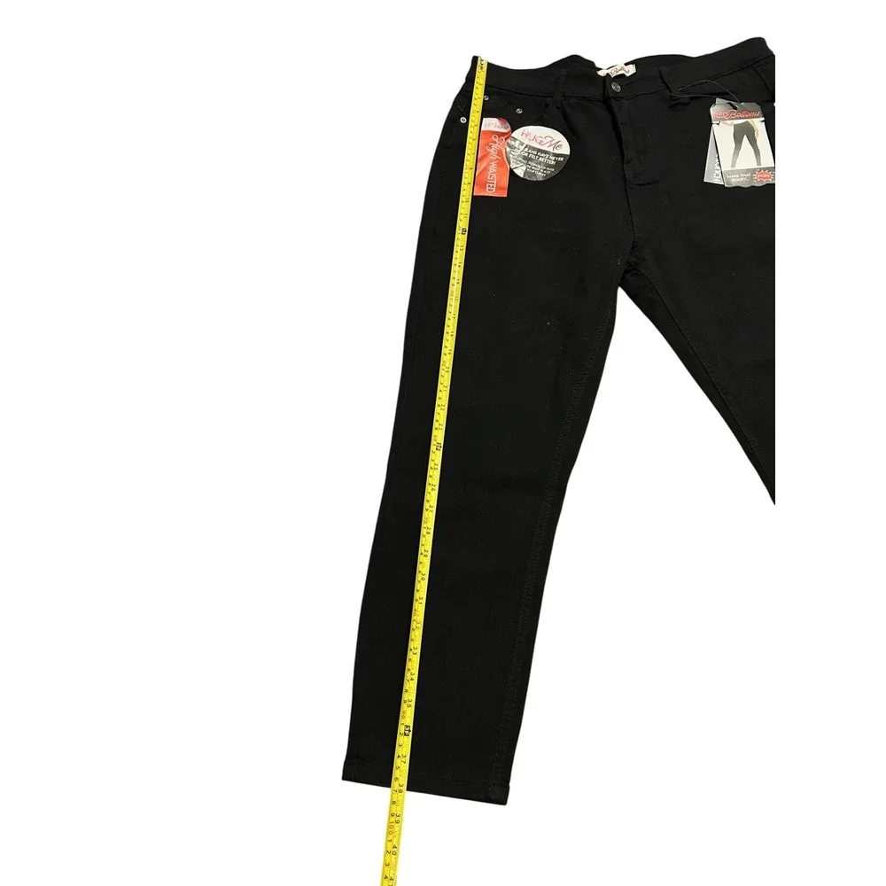 Red Bottoms HugMe High Waist Skinny Jeans Womens 17 Black Stretch NWT - Picture 3 of 12